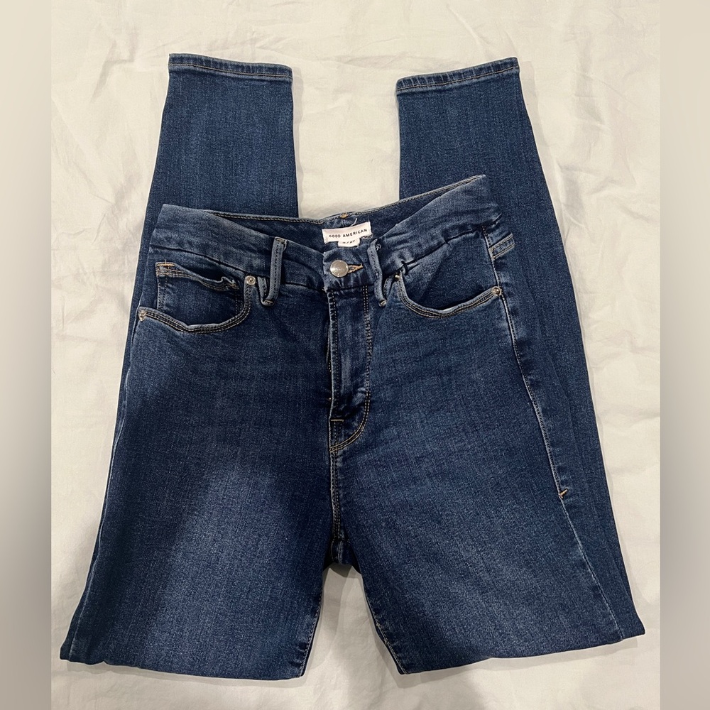 Good American Good Legs Skinny Cropped Jeans